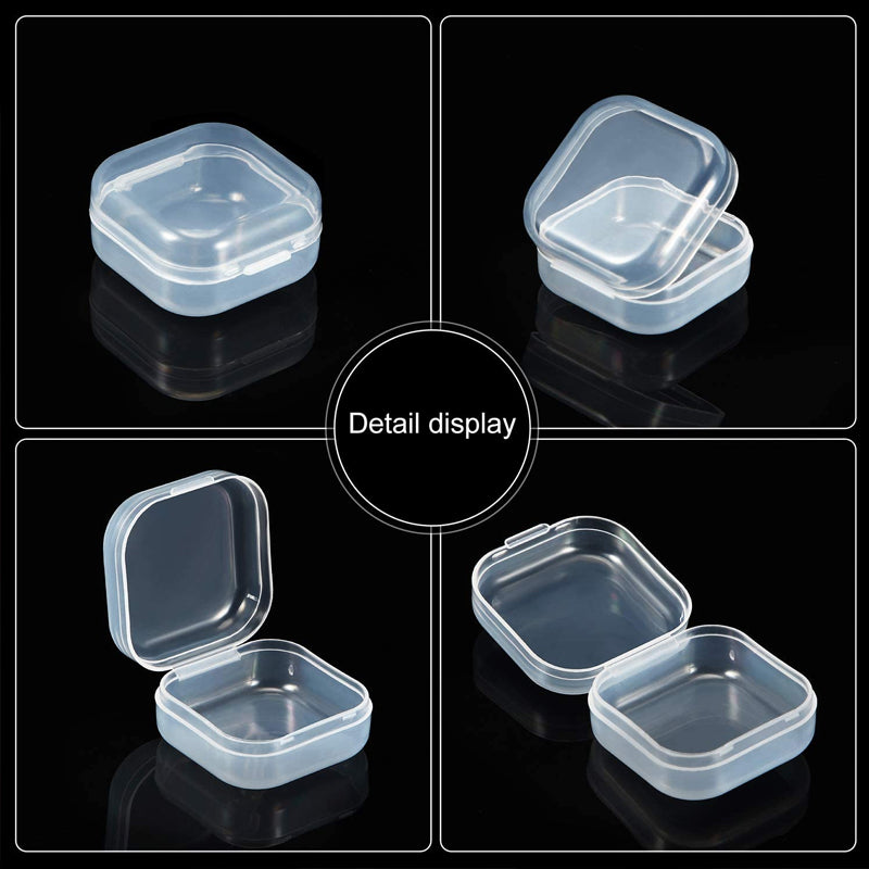 Anyhouz Jewelry Storage Containers Box 20pcs Transparent Portable Pill Medicine Holder Storage Organizer Jewelry Packaging for Earrings Ring-Jewellery Holders &amp; Organisers-PEROZ Accessories
