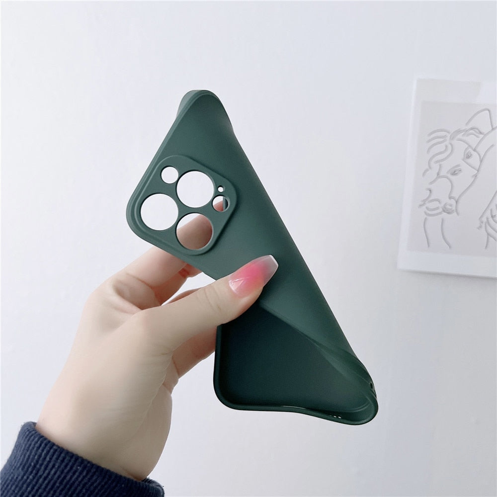 Anymob iPhone White Square Silicone Phone Case Slim Soft Back Cover-Mobile Phone Cases-PEROZ Accessories