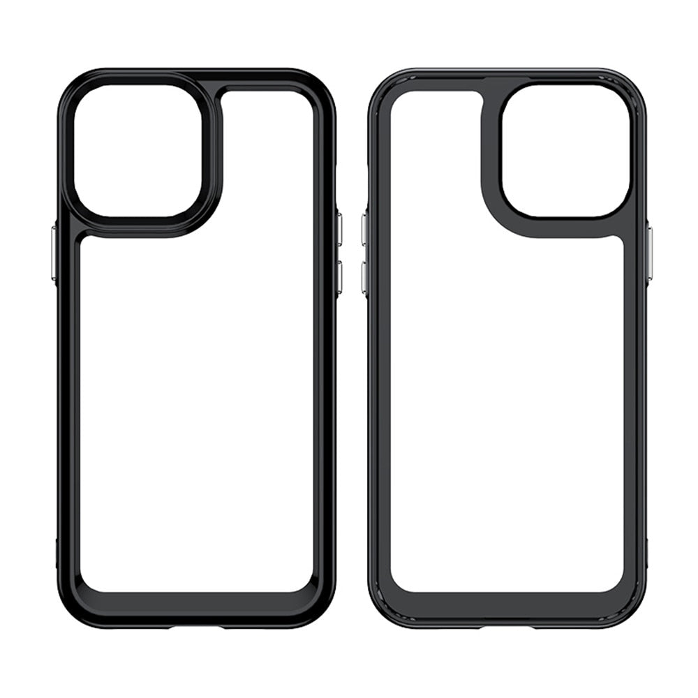 Anymob iPhone Case Light Pink Transparent Bumper Shockproof Candy Color Soft Acrylic Back Cover-Mobile Phone Cases-PEROZ Accessories