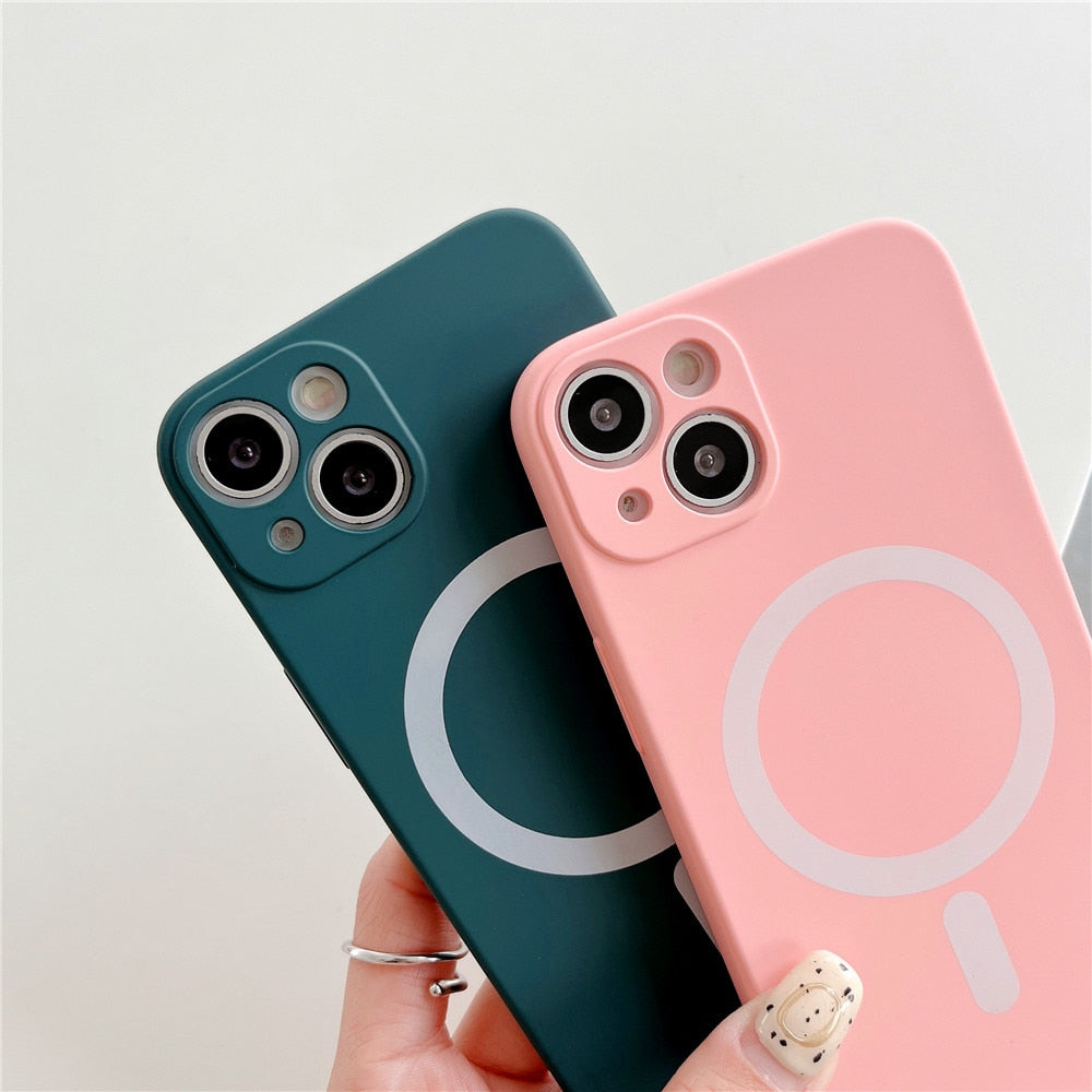 Anymob iPhone Dark Gray Silicone Magnetic Case Shockproof Phone Cover-Mobile Phone Cases-PEROZ Accessories