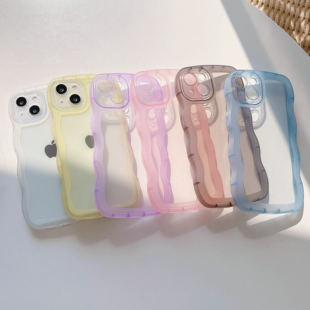 Anymob iPhone White Phone Case Candy Color Bumper Transparent Back Cover-Mobile Phone Cases-PEROZ Accessories