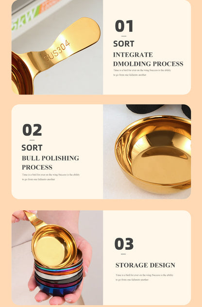 Anygleam Rose Gold 2Pcs Kichen Stainless Steel Sauce Dish Mini Tray Dipping Bowl-Kitchen &amp; Dining-PEROZ Accessories