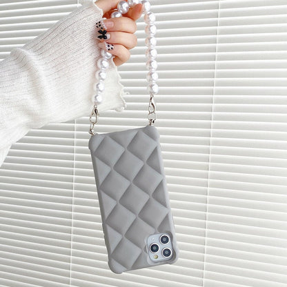 Anymob iPhone Case Gray Simple Geometry Pearl Bracelet Shockproof Soft Silicon Cover-Mobile Phone Cases-PEROZ Accessories