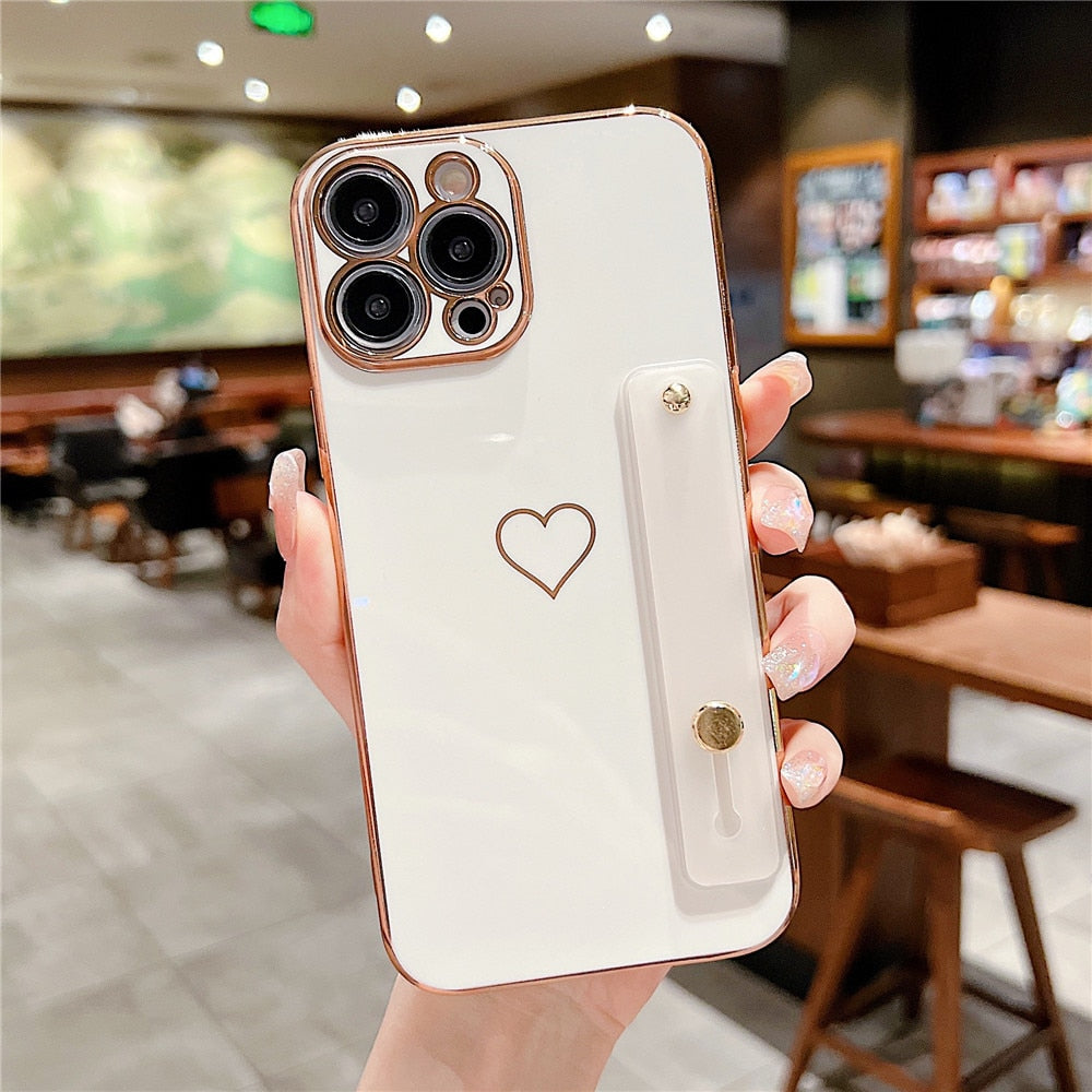 Anymob iPhone Case Gummy Black Universal Heart Space Holder Phone Cover-Mobile Phone Cases-PEROZ Accessories