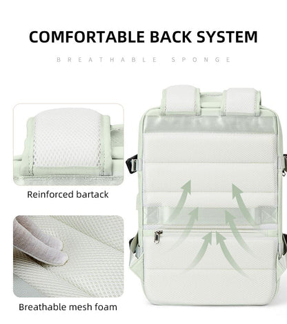 Anypack Backpack Pink Expandable Airplane Travel Bag For Women and Men Laptop Multifunctional Luggage Large Capacity-Backpacks-PEROZ Accessories