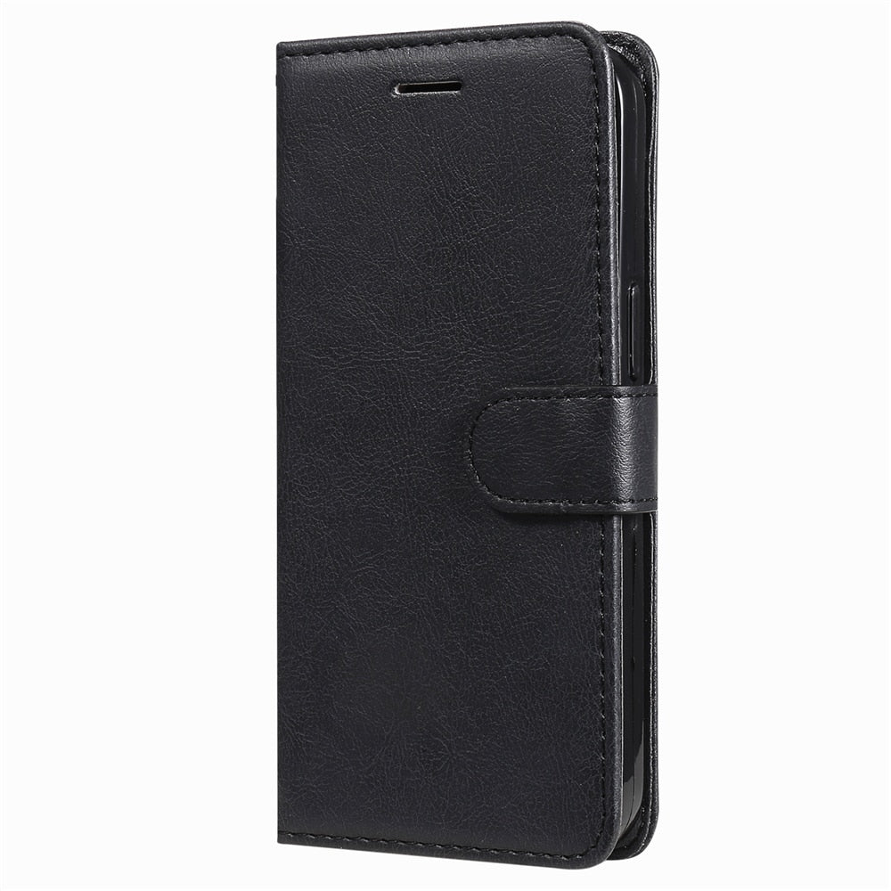 Anymob Xiaomi Redmi Case Black Wallet Magnetic Flip Leather Cover Phone Protection-Mobile Phone Cases-PEROZ Accessories
