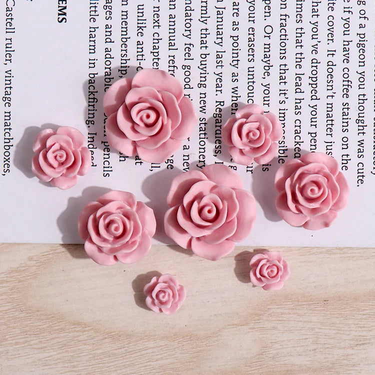 Anykidz Jibbitz Pink Camellias 2pcs Shoe Charm Accessories Jeans Clogs Pendants Designer Ornament for Crocs-Shoe Accessories-PEROZ Accessories