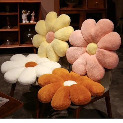Anyhouz Plush Pillow Dark Pink Flower Shape Stuffed Soft Pillow Seat Cushion Room Decor 50cm-Pillow-PEROZ Accessories