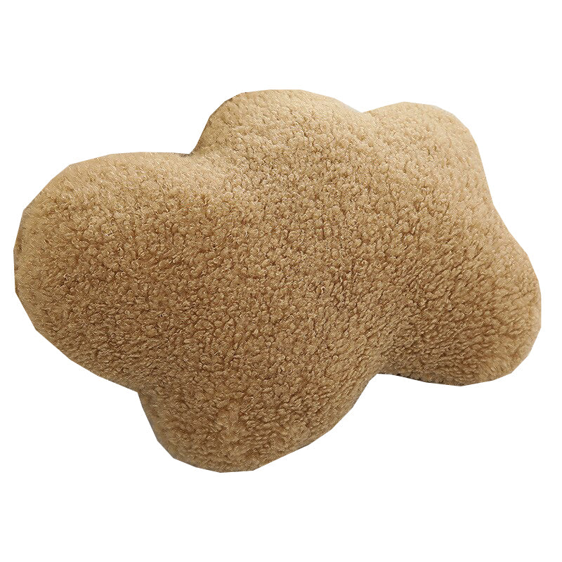 Anyhouz Plush Pillow Khaki Cloud Shape Stuffed Soft Pillow Seat Cushion Room Decor-Pillow-PEROZ Accessories