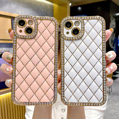 Anymob iPhone Case Black Glitter Bling Diamond Geometry Lens Camera Protection Soft Silicone Cover-Mobile Phone Cases-PEROZ Accessories