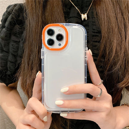 Anymob iPhone Case Brown Transparent Candy Color Camera Protection Soft Silicone Airbag Shockproof Bumper-Mobile Phone Cases-PEROZ Accessories