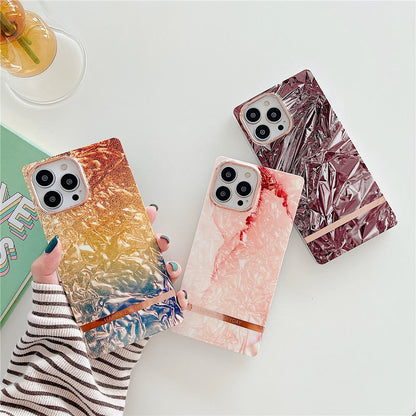Anymob iPhone Green Leaf Electroplated Vintage Case Soft Silicone Shockproof Phone Cover-Mobile Phone Cases-PEROZ Accessories