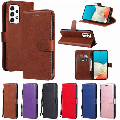 Anymob Samsung Case Red Luxury Solid Color Flip Leather Funda Mobile Phone Cover Protection-Mobile Phone Cases-PEROZ Accessories