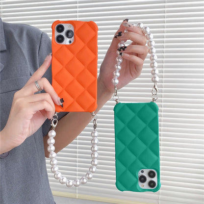 Anymob iPhone Case Blue Simple Geometry Pearl Bracelet Shockproof Soft Silicon Cover-Mobile Phone Cases-PEROZ Accessories