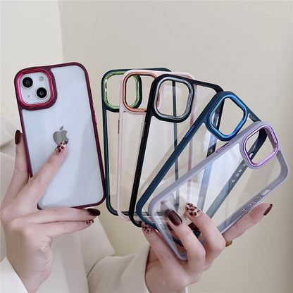 Anymob iPhone Case Pink Transparent Shockproof Soft Back Cover-Mobile Phone Cases-PEROZ Accessories