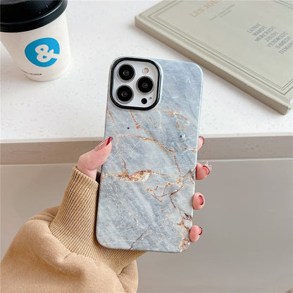 Anymob iPhone Case White Glitter Vintage Marble Shockproof Soft IMD Bumper Back Cover-Mobile Phone Cases-PEROZ Accessories