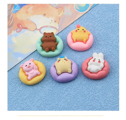 Anykidz Jibbitz Animals on the Couch 5pcs Shoe Charm Accessories Jeans Clogs Pendants Designer Ornament for Crocs-Shoe Accessories-PEROZ Accessories