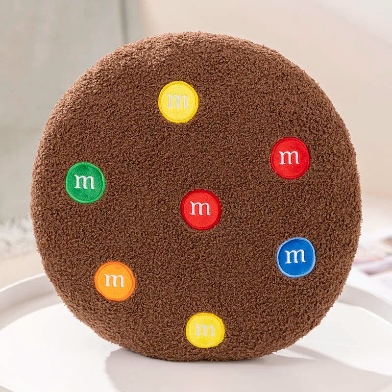 Anyhouz Plush Pillow Dark Brown Chocolate Cookies Biscuit Shape Stuffed Soft Pillow Seat Cushion Room Decor 10cm-Pillow-PEROZ Accessories