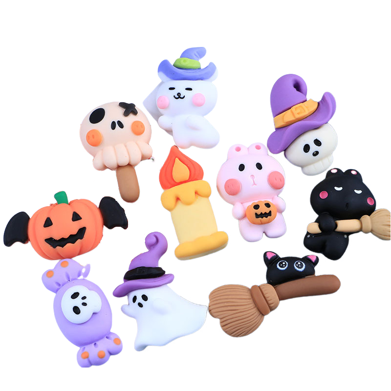 Anykidz Jibbitz Halloween Series 10pcs Shoe Charm Accessories Jeans Clogs Pendants Designer Ornament for Crocs-Shoe Accessories-PEROZ Accessories