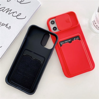 Anymob iPhone Case Dark Green Slide Camera Protection Cover With Rope Necklace Lanyard-Mobile Phone Cases-PEROZ Accessories