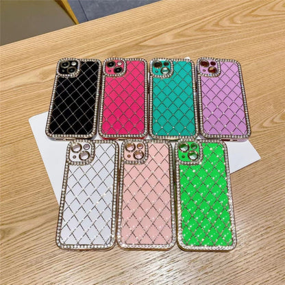 Anymob iPhone Case Black Glitter Bling Diamond Geometry Lens Camera Protection Soft Silicone Cover-Mobile Phone Cases-PEROZ Accessories