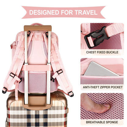 Anypack Backpack Gray Multi-Function Luggage Lightweight Waterproof Women&