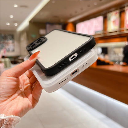 Anymob iPhone Case Transparent Blue Frame Camera Protection Shockproof Soft Bumper Cover iPhone 12 11 13 Pro Max XR XS Max X 7 8 Plus 12 13Pro-Mobile Phone Cases-PEROZ Accessories