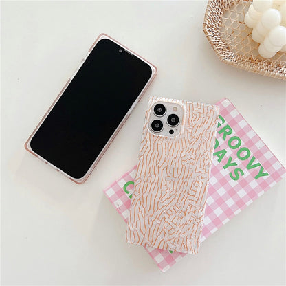 Anymob iPhone Case Ocean Blue Square Shell Texture Shockproof Soft Silicone Cover Bumper-Mobile Phone Cases-PEROZ Accessories