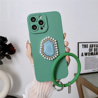 Anymob iPhone Case Violet 3D Bling Diamond Soft Silicon Bracelet Back Cover-Mobile Phone Cases-PEROZ Accessories