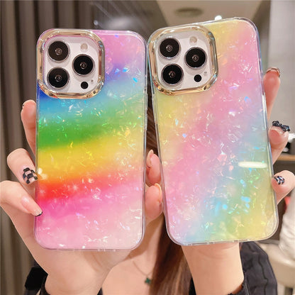 Anymob iPhone Spot Pattern Glitter Dream Shell Pattern Case Soft IMD Silicon Shockproof Cover Bumper-Mobile Phone Cases-PEROZ Accessories