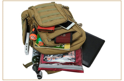 Anypack Backpack Khaki Camping Hiking Daypack Army Rucksack Outdoor Fishing Sport Hunting Climbing Waterproof Bag 50L-Backpacks-PEROZ Accessories