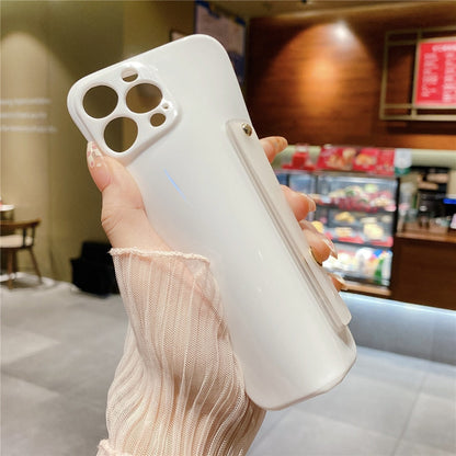 Anymob iPhone Case Mustard Solid Color Lens Protection Wrist Strap Stand Silicone Bumper Cover-Mobile Phone Cases-PEROZ Accessories