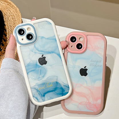 Anymob iPhone Yellow Smiley Acrylic Watercolor Phone Case Transparent Shockproof Cover-Mobile Phone Cases-PEROZ Accessories