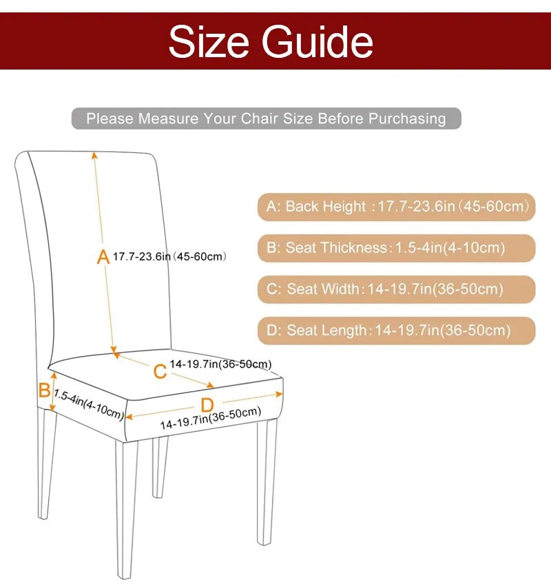 Anyhouz Chair Cover Black Corn Kernels Waterproof Universal Size for Dining Room Stretch Seat Slipcovers-Chair Cover-PEROZ Accessories