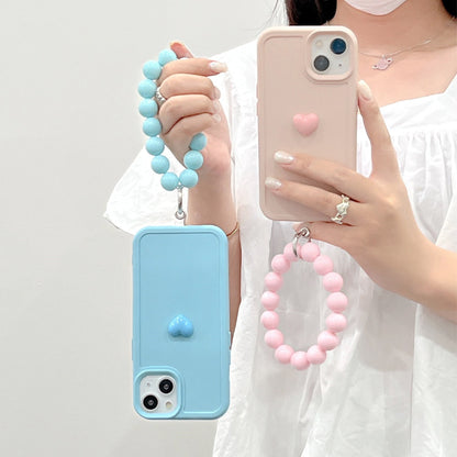 Anymob iPhone Case Mint Green Cute Love Heart Hand Bracelet Strap Soft Silicone Candy Color Back Cover-Mobile Phone Cases-PEROZ Accessories