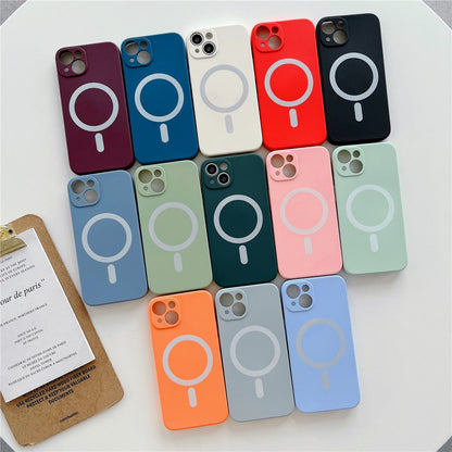 Anymob iPhone Dark Gray Silicone Magnetic Case Shockproof Phone Cover-Mobile Phone Cases-PEROZ Accessories