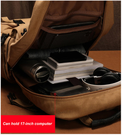 Anypack Backpack Khaki Outdoor Sports Bag Military Tactical Backpack Hiking Camping Waterproof Wear-Resisting Nylon Rucksack 80L Capacity-Backpacks-PEROZ Accessories