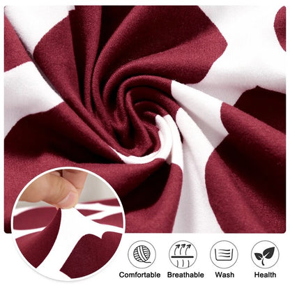 Anyhouz Chair Cover Multicolor Diagonal Print Stretch Seat Cover for Home Dinning Kitchen Washable Removable-Chair Cover-PEROZ Accessories