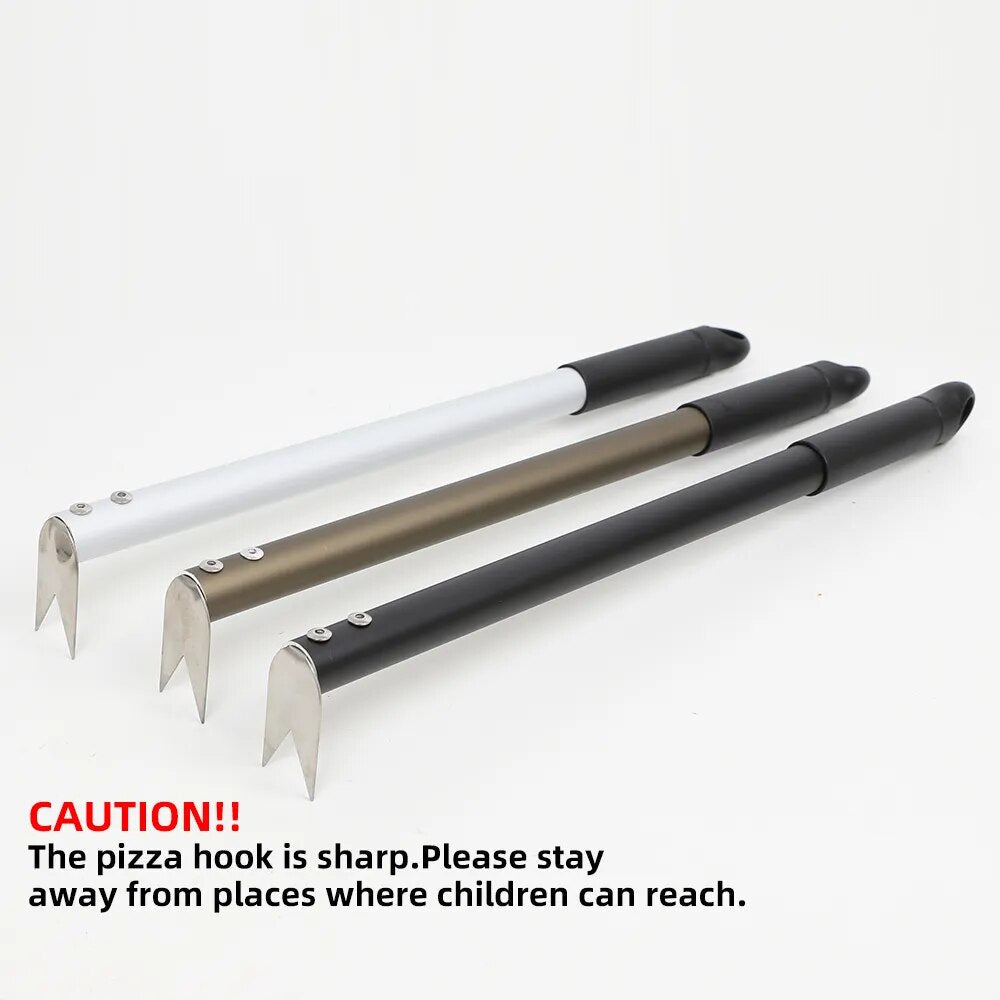 AnyGleam Black Pizza Spinner Turning Fork for Flipping and Spinning Pizza Tool Accessories-PEROZ Accessories