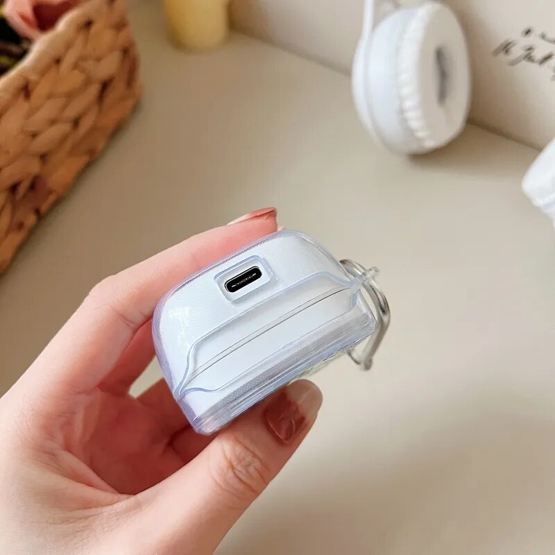 Anymob Earphone Case Colored Smiles For Lenovo XT62 TWS Soft TPU Transparent Headset Protective Cover with Hook-Earphone Case-PEROZ Accessories