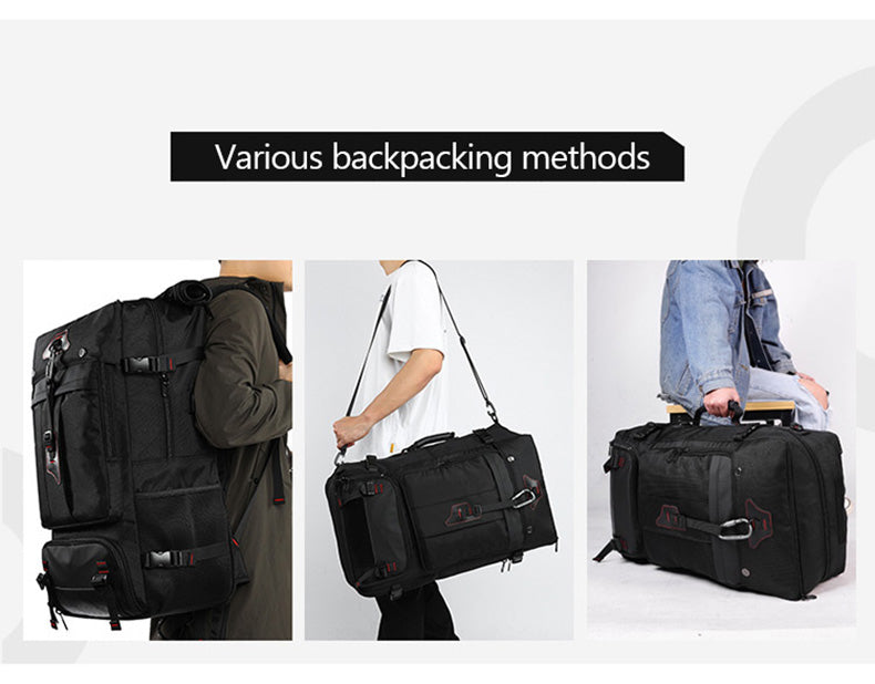 Anypack Backpack Blue Black Large Travel Sports Camping Luggage Multifunctional Climbing Laptop School Bag Pack 80L-Backpacks-PEROZ Accessories