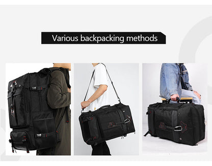 Anypack Backpack Blue Black Large Travel Sports Camping Luggage Multifunctional Climbing Laptop School Bag Pack 80L-Backpacks-PEROZ Accessories