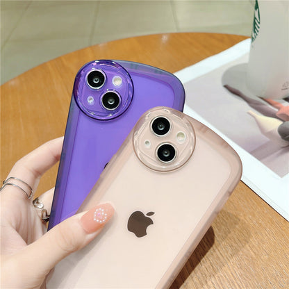 Anymob iPhone Case Blue Round Camera Protection Shockproof Bumper Cover iPhone 13 11 12 Pro Max X XS Max XR 7 8 Plus SE 2020 Compatible-Mobile Phone Cases-PEROZ Accessories