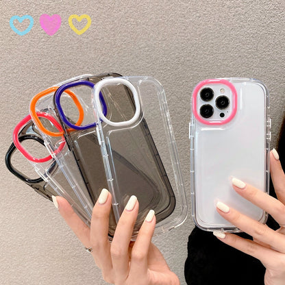 Anymob iPhone Case Light Pink Transparent Candy Color Camera Protection Soft Silicone Airbag Shockproof Bumper-Mobile Phone Cases-PEROZ Accessories