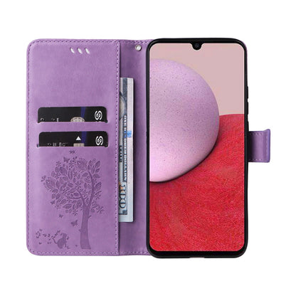 Anymob Samsung Case Red Butterfly Luxury Wallet Phone Flip Leather Cover With Card Slot Protection-Mobile Phone Cases-PEROZ Accessories