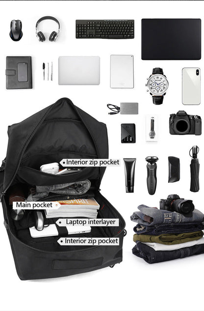 Anypack Backpack Blue Black Large Travel Sports Camping Luggage Multifunctional Climbing Laptop School Bag Pack 80L-Backpacks-PEROZ Accessories