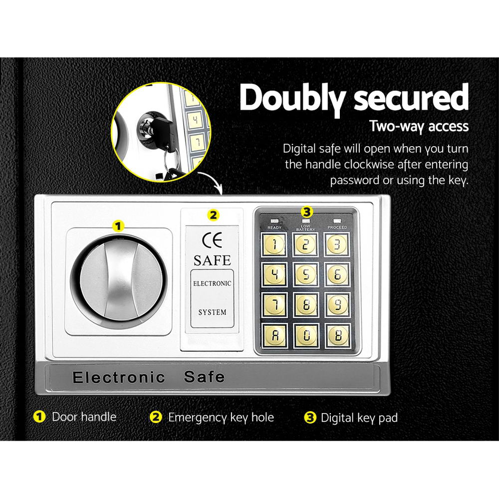 UL-TECH Electronic Safe Digital Security Box 8.5L-Home &amp; Garden &gt; Storage-PEROZ Accessories