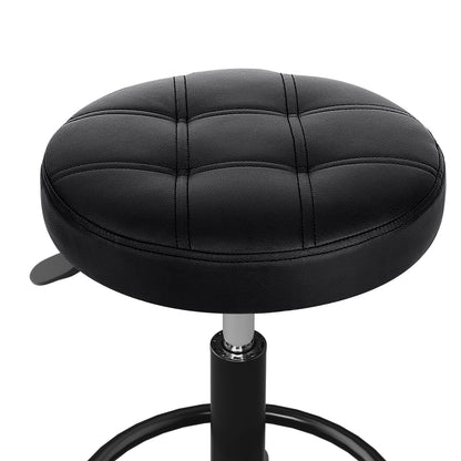 Artiss Salon Stool Swivel Height Adjustable Round Barber Spa Chair Black-Furniture &gt; Bar Stools &amp; Chairs-PEROZ Accessories