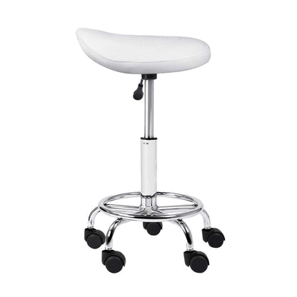 Artiss 2X Saddle Salon Stool Swivel Barber Hair Dress Chair Hydraulic Lift White-Furniture &gt; Bar Stools &amp; Chairs - Peroz Australia - Image - 4