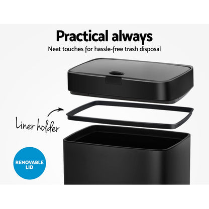Automatic Motion Sensor Kitchen Rubbish Bin 45L-Home &amp; Garden &gt; Kitchen Bins-PEROZ Accessories